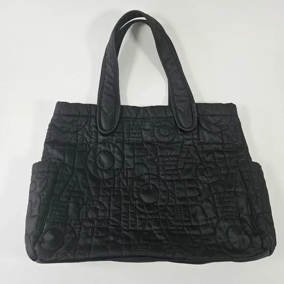 Kenneth Cole Reaction Black Quilted Nylon Tote Bag - Picture 3 of 11